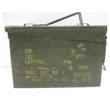 VNTG Army Green 200 Cartridge Ammo Case