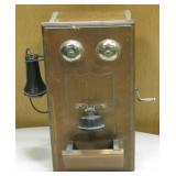 Vintage Wood Wall Decor Telephone Housing