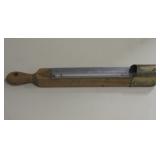 VNTG Wood & Brass Palmer Co. Thermometer