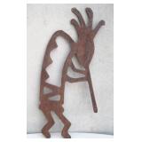 Rustic Pierced Iron Kokopelli Deco Wall Art, 19"H