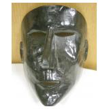 Carved Wood Decorative Mask - 8" Tall