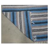 S.W. / N.A. Styled Blue Grey Blanket 22.5" x 63.5"