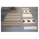 2 Southwestern Native American Style Rug & Runner