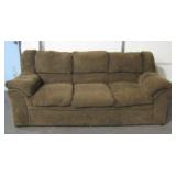 86" Brown Fabric 3 Seat Sofa