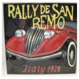VNTG Styled Italian Ceramic Tile Car Art 12" x 12"