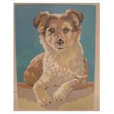 Dog Paint By Numbers Art On Board 12"x9"