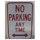 Metal Reflective "No Parking Any Time" Sign