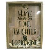 "Good Wine" Bottle Cork Shadow Box 13" x 17"
