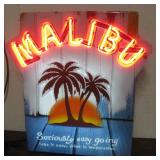 Malibu Illuminated & Neon Light Bar Ad Sign
