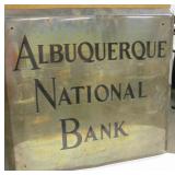 Vtg Brass Albuquerque National Bank Building Sign