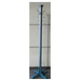 68" Turquoise Blue Painted Wood Coat Tree