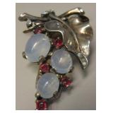Vtg Sterling Silver Crown Trifari Brooch