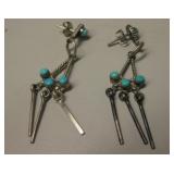 Zuni Sterling Silver & Turquoise Earrings