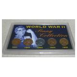 5 in Case, 1941-45 WWII Penny Collection