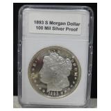 COPY - 1893 S Morgan Dollar Silver Plated Coin