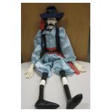 VNTG Thin & Tall Euro Pirate Plush Doll Figure 41"