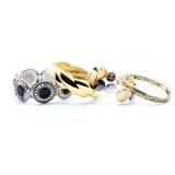 4 Fine Lady Silver &Gold Plated Costume Bracelets