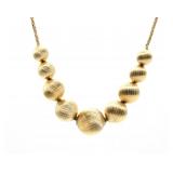 Fine Lady Gold Tone 9 Bead Formal Necklace