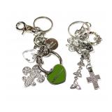 2 Festive Ladies Irish Luck Charm Key Chain