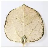 Gold Tone Pierced Leaf Form Pendant