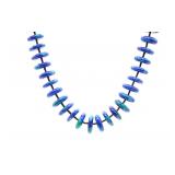 Malachite / Azurite Flat Bead Necklace
