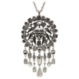 Exotic Egyptian King Tut Silver Tone Pendant