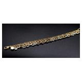 Gold Tone & Faux Gem Belly Dancer Bracelet