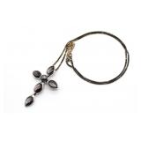 Cross Form Rainbow Obsidian Necklace