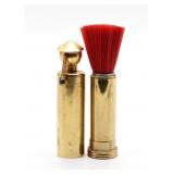 Antique Brass Ladies Suede Brush Tube