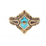 S.W. / N.A. Turquoise Foliated Ring