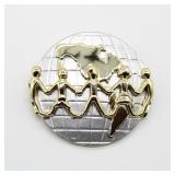 VNTG World Peace Form Brooch