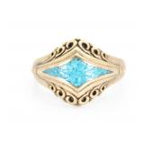 S.W. / N.A. Style Turquoise Foliated Ring