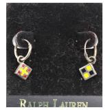 Ralph Lauren Polychrome Square Earrings