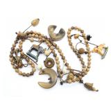 VNTG Wood Tribal Fetish Necklace