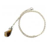 Tiger Eye Stone Charm Necklace