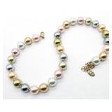 KJL Polychrome Faux Pearl Necklace