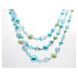Sea Blue & Green Faux Pearl Necklace