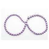 Adjustable Royal Purple Pearl Necklace