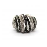 VNTG Black & White Banded Ring