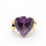 Trillion Form Amethyst Ring