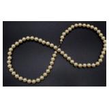 Round Form Faux Pearl Necklace