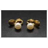 Faux Pearl Simple Lady Earrings