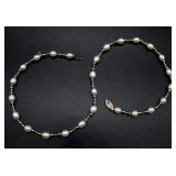 Faux Pearl & Beaded Necklace