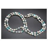 Turquoise & Multi Form Pearl Necklace