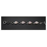 Contemporary Pink Pearl Inlay Bracelet