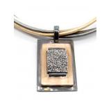 Contemporary Metal & Faux Gem Necklace