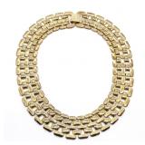 VNTG Brass Tone 2 Tier Chain Necklace