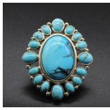 S.W. / N.A. Multi-Oval Turquoise Pendant