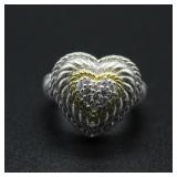 Sterling Silver Heart Form Ring