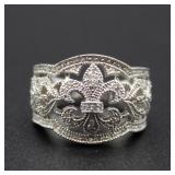Sterling Silver Fleur-Di-Lis Ring